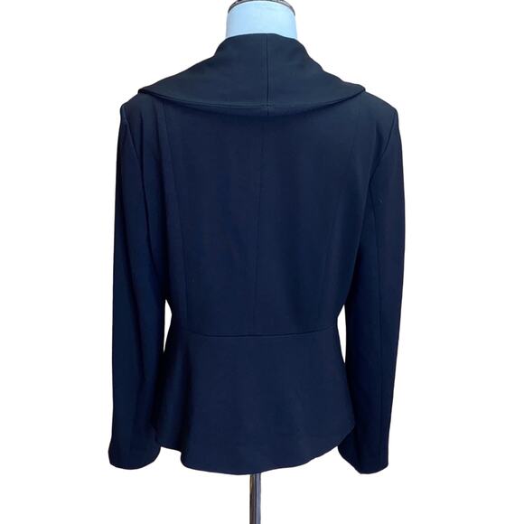 Boston Proper Black with Gold Zipper Accents Blazer Jacket Size 10 - Picture 6 of 9